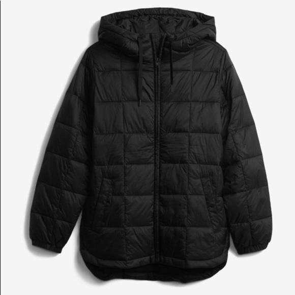 NWT GAP 100% Recycled Nylon Relaxed Lightweight Puffer Jacket/ NAVY BLUE - Picture 3 of 5